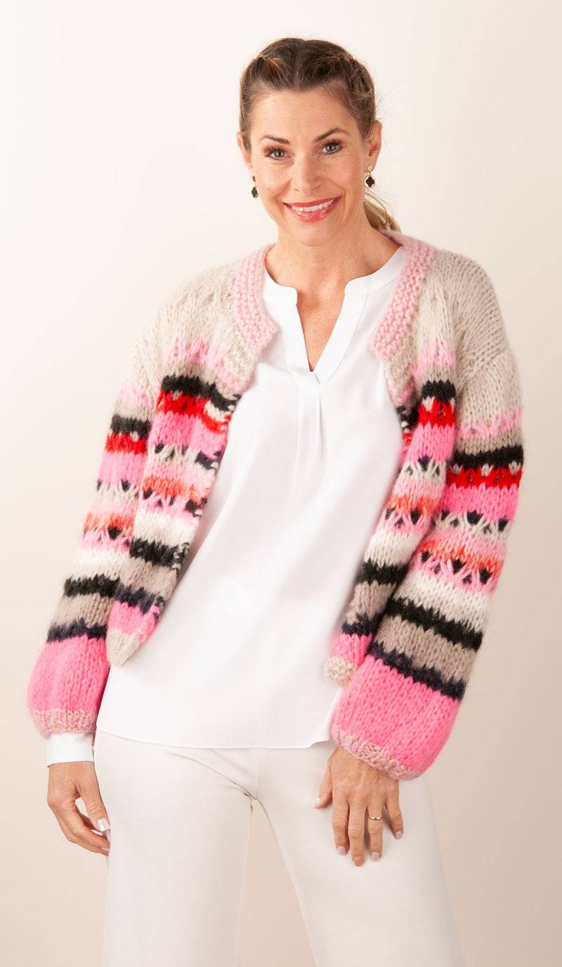 Strickjacke Beige | Neonpink | Multicolor JETZT KAUFEN