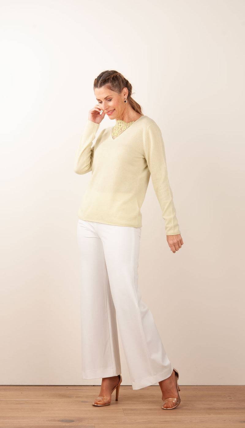Herzensangelegenheit Kaschmir Pullover Lime Neueste Stile