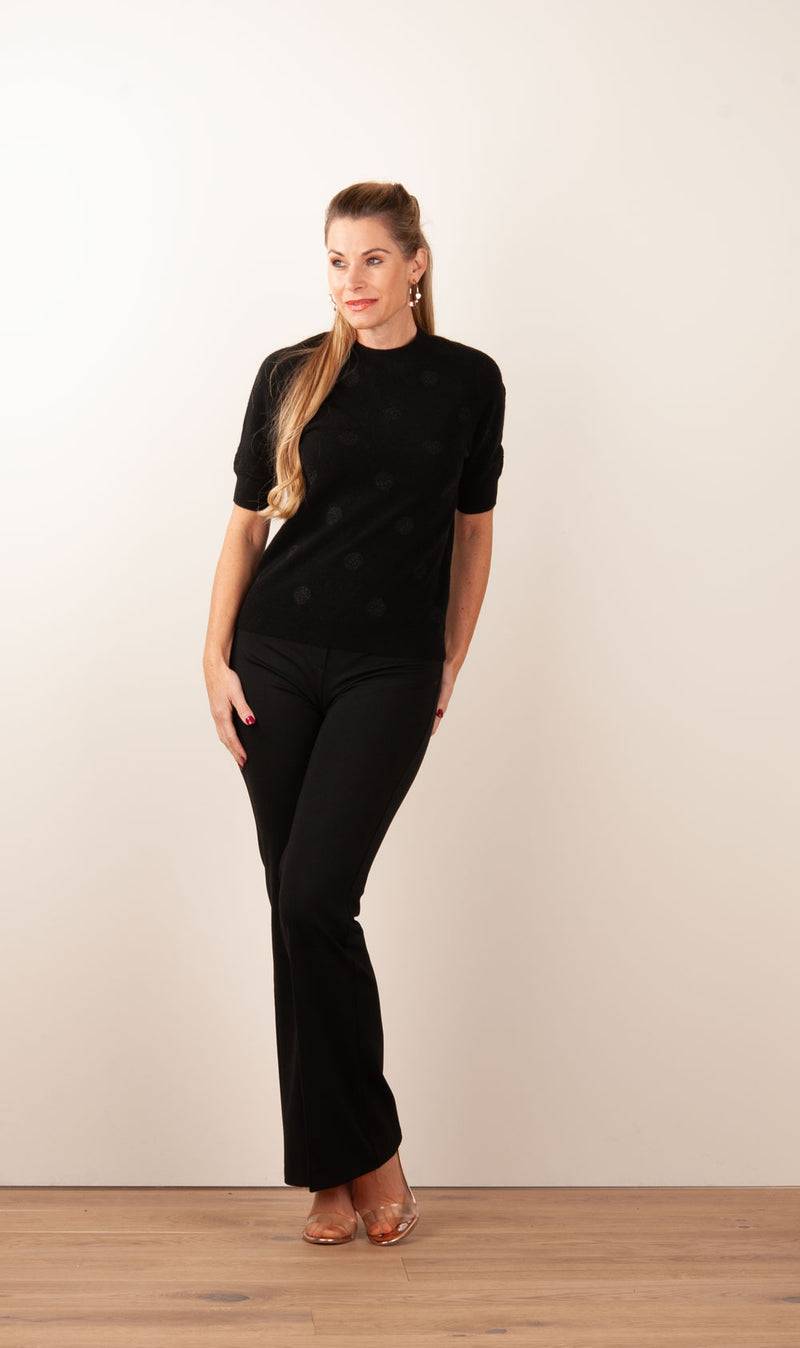 fleur Pullover „Tupfen“ Schwarz Riesige Rabatte