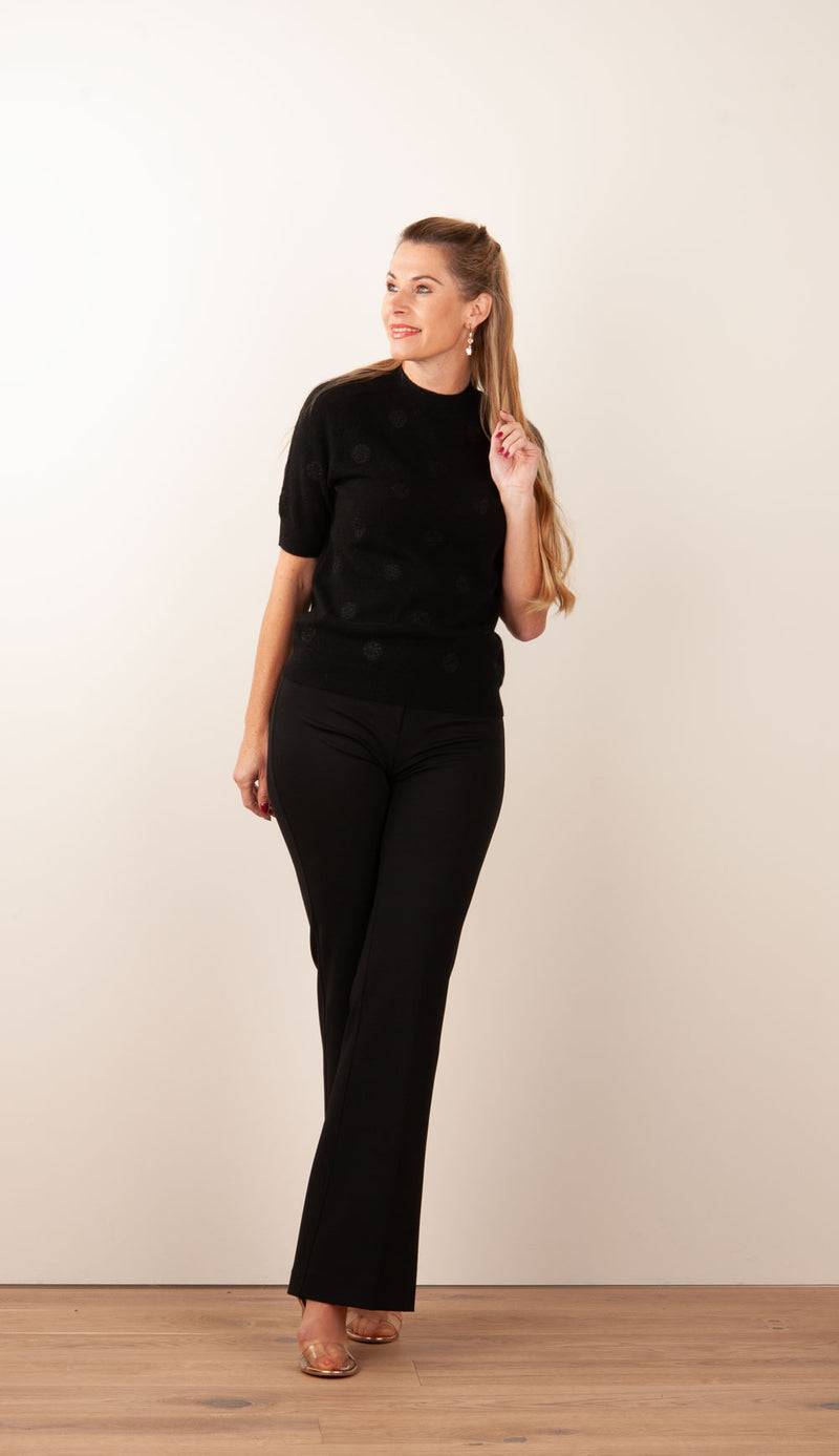 fleur Pullover „Tupfen“ Schwarz Riesige Rabatte