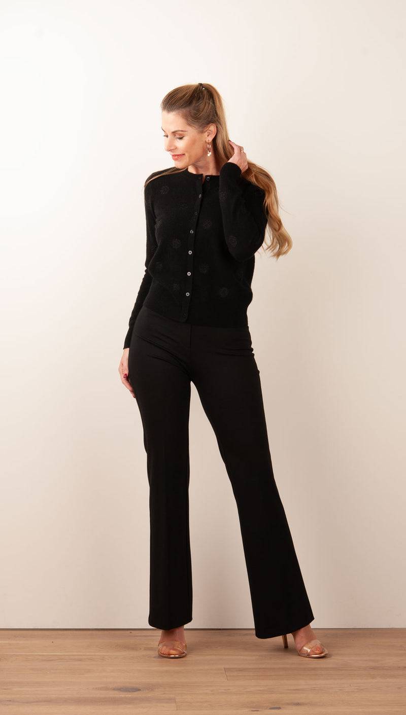 fleur Strickjacke „Tupfen“ Schwarz 50% Rabatt mit kostenlosem Versand