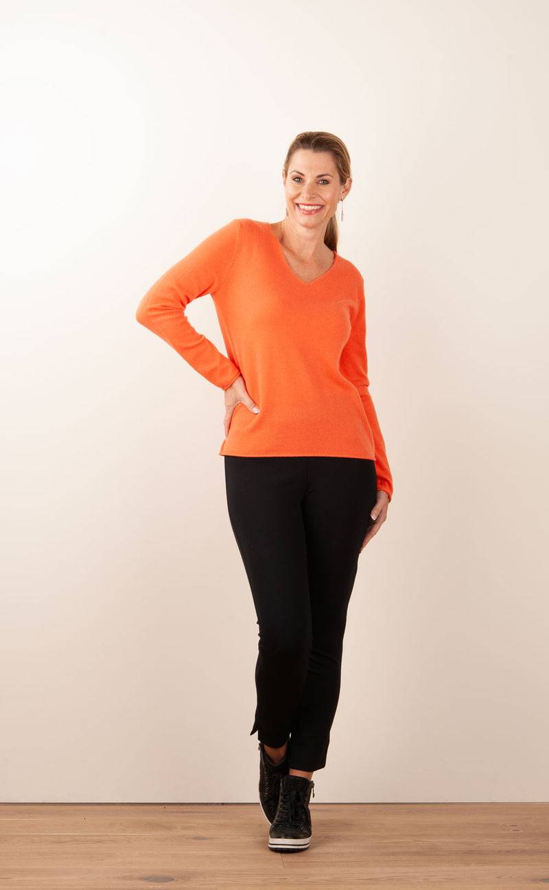 Herzensangelegenheit Kaschmir Pullover Orange zollfrei