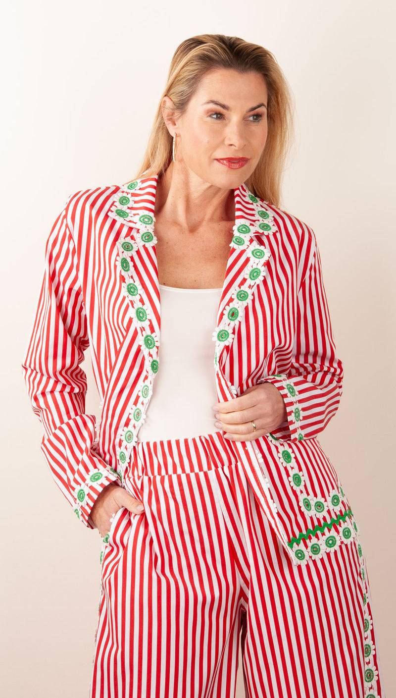 Flora Sardalou Anzug Weiß | Rot im Angebot