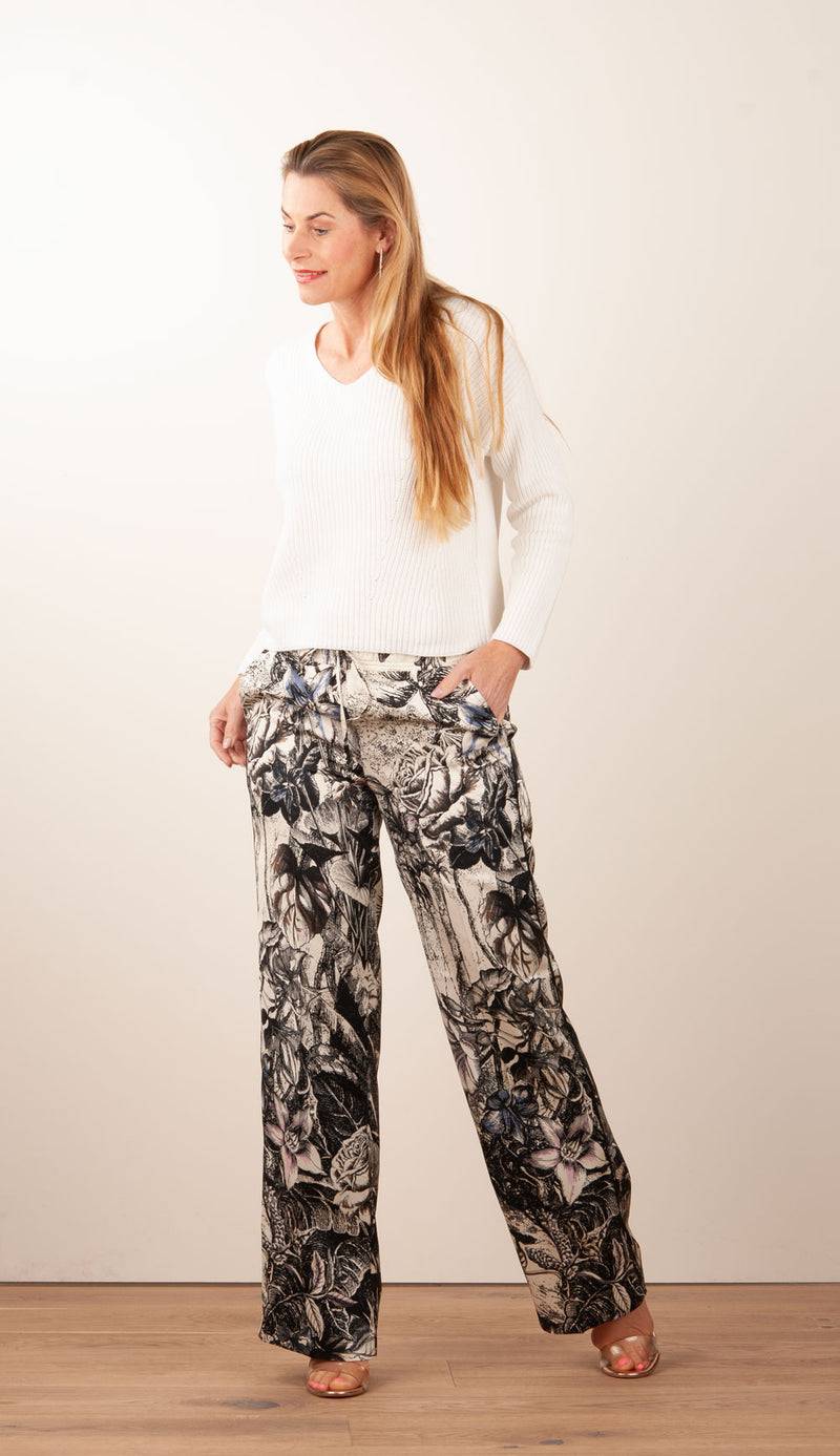 Cambio Hose „Avril“ Creme | Schwarz | Multicolor Kostenloser Versand