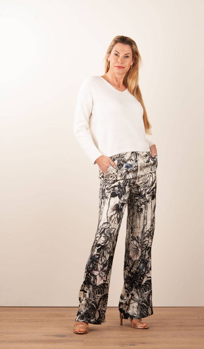 Cambio Hose „Avril“ Creme | Schwarz | Multicolor Kostenloser Versand