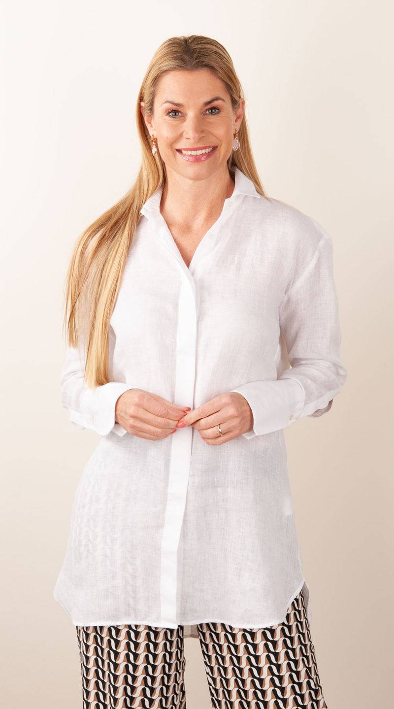 ÉMANOU Leinen Bluse Weiß Black Friday