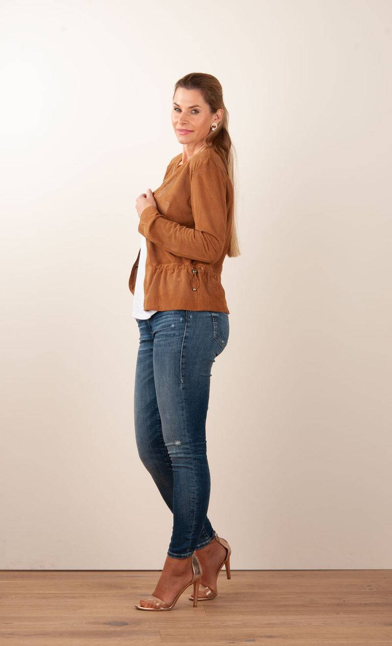 Milestone Lederjacke „Amora“ Cognac Große Rabatte
