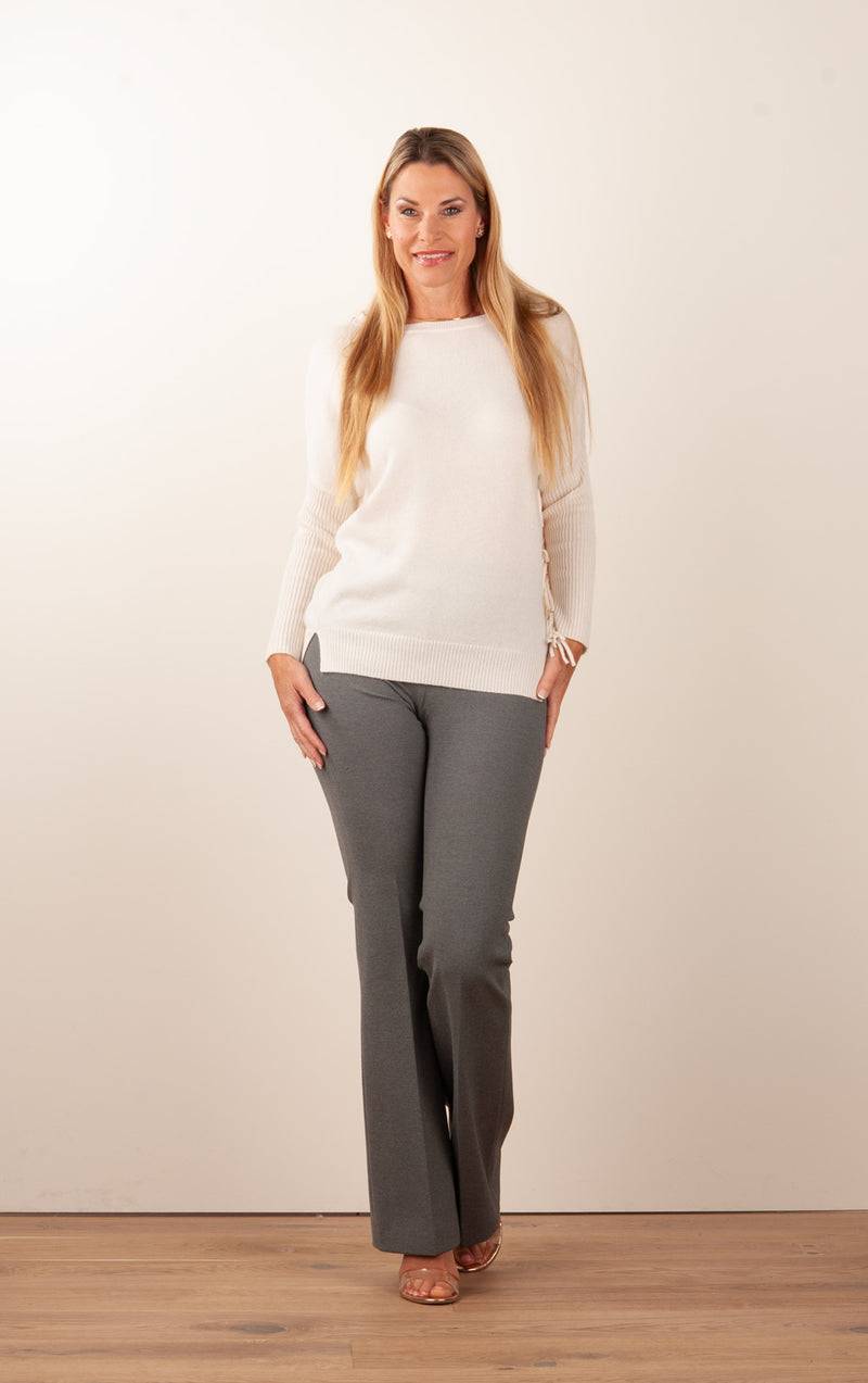 Seductive Jersey Hose „Nanou“ Melange Grau Blitzverkäufe