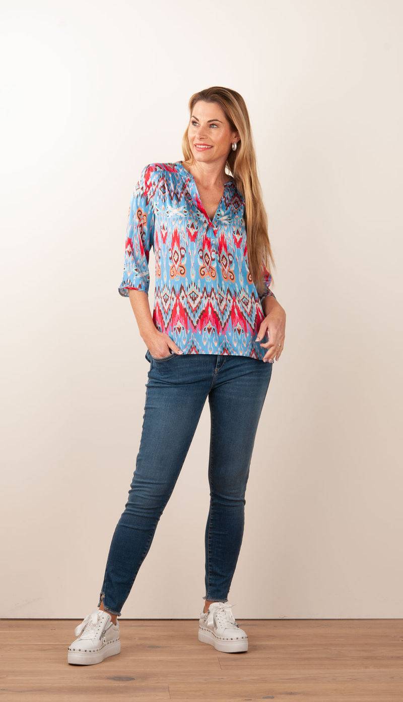 Dea Kudibal Schlupfbluse „Blair“ Blau | Multicolor Riesige Ersparnisse