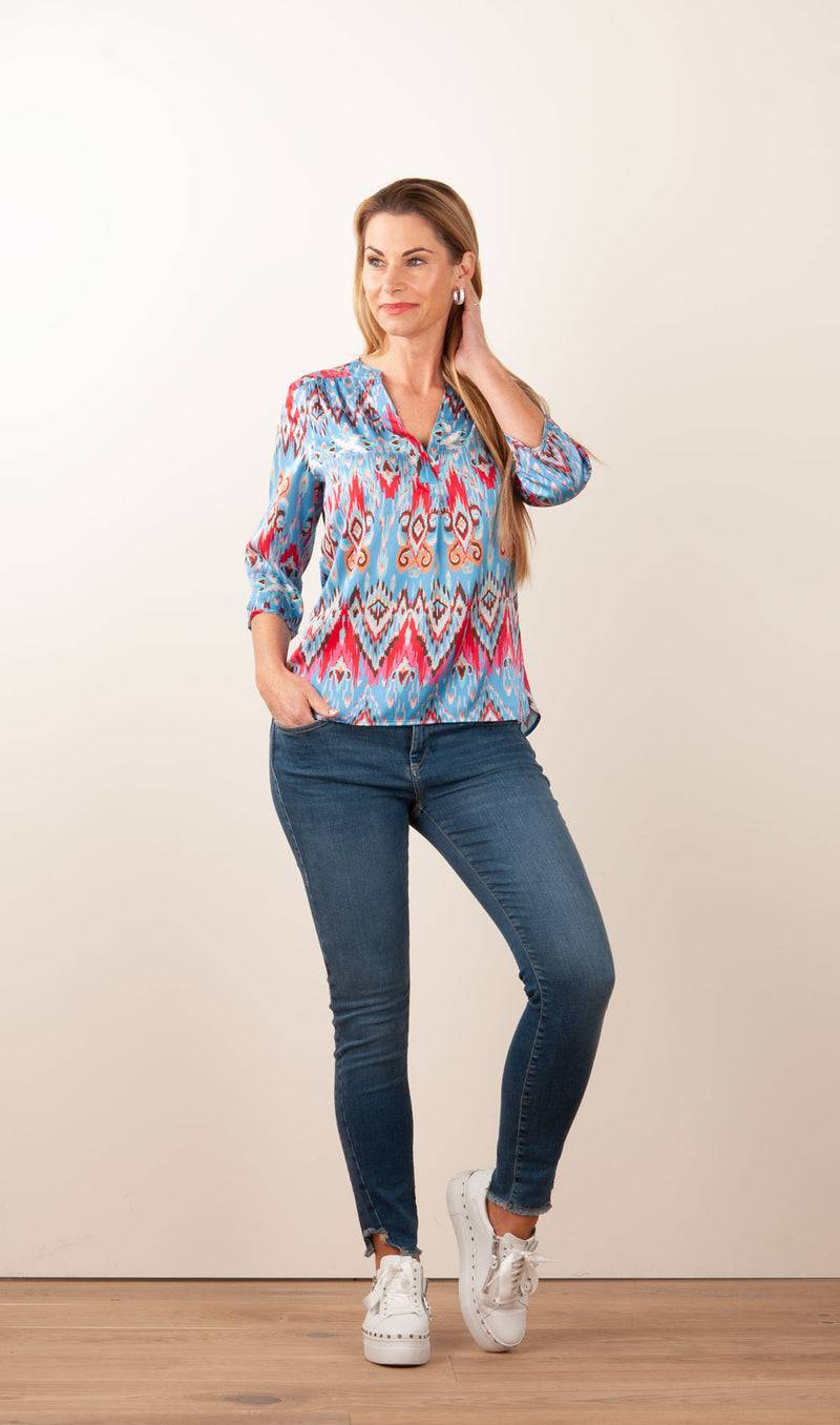 Dea Kudibal Schlupfbluse „Blair“ Blau | Multicolor Riesige Ersparnisse