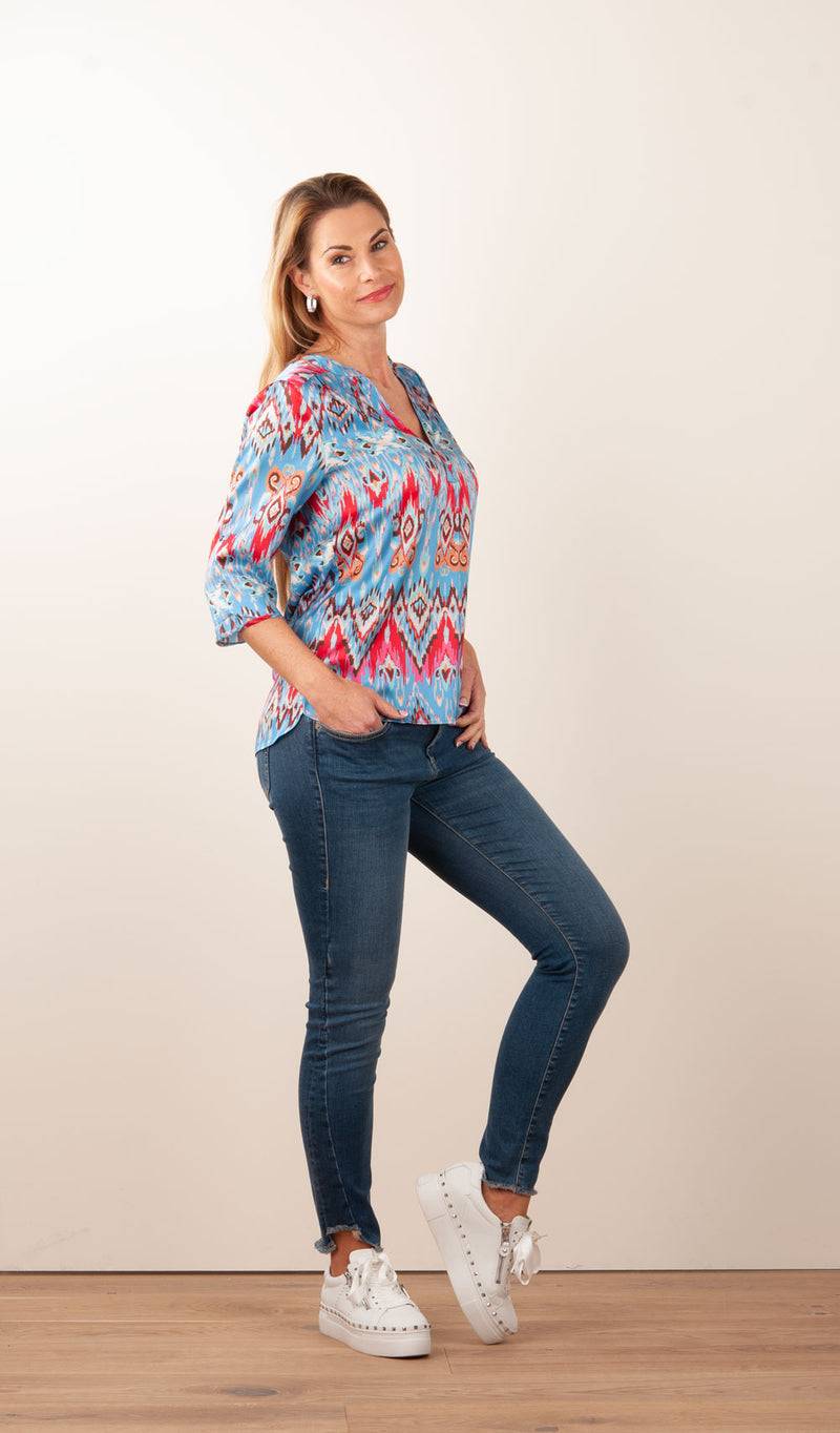 Dea Kudibal Schlupfbluse „Blair“ Blau | Multicolor Riesige Ersparnisse
