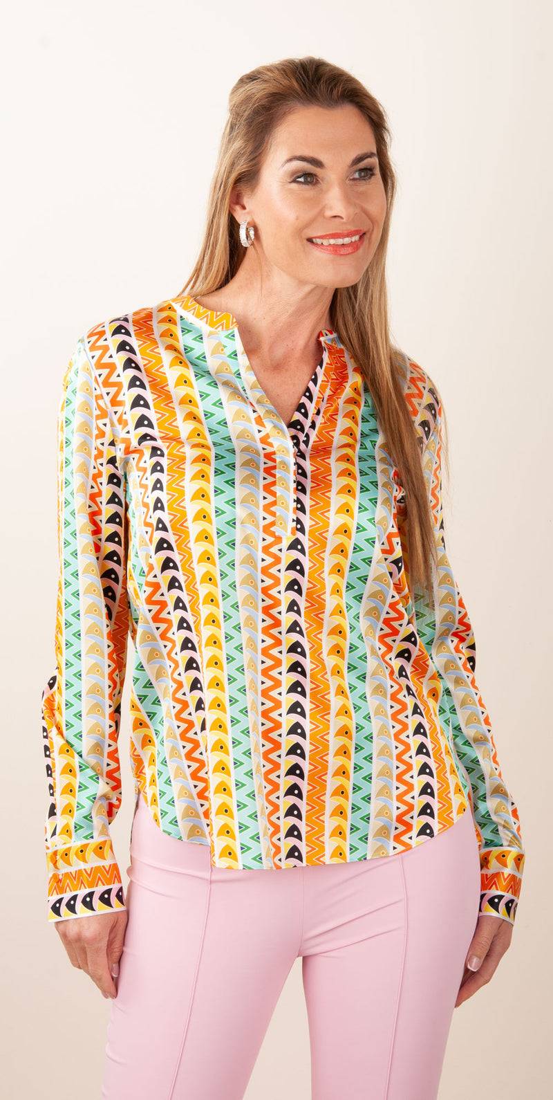 Herzensangelegenheit Seidenbluse Multicolor Letzte 3 Tage