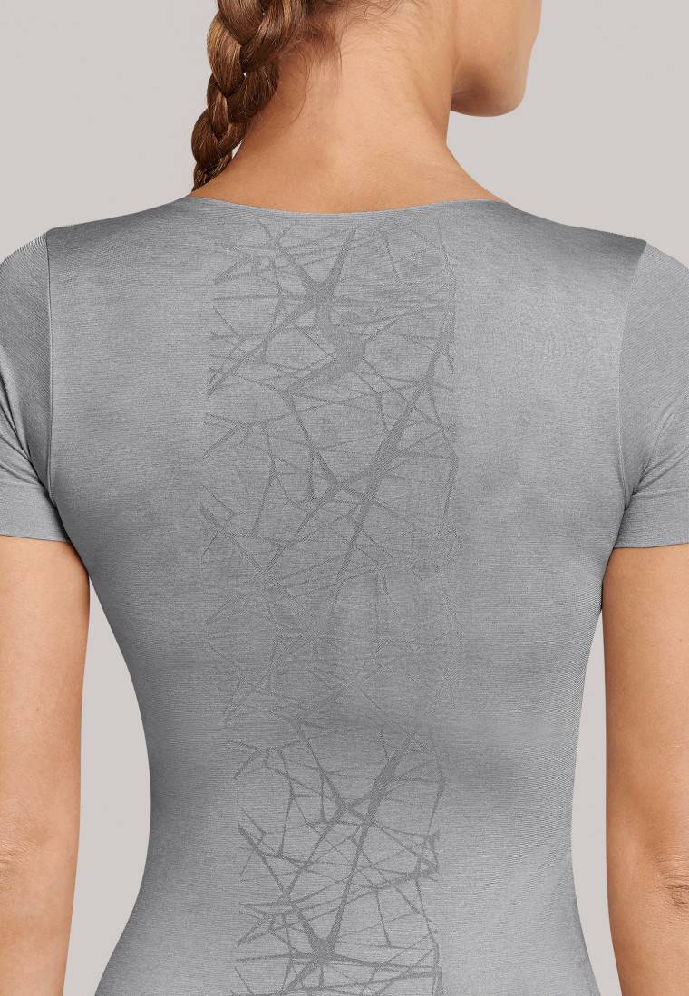 Schiesser Shirt kurzarm ultraleicht Seamless silbergrau - Active Mesh Light Flash Sale