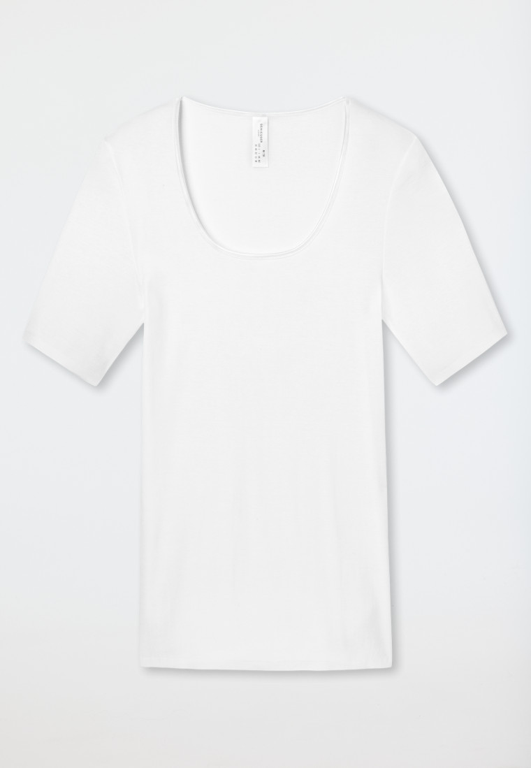 Schiesser Shirt kurzarm weiß - Luxury Saisonschlussverkauf