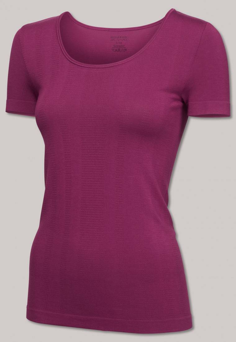 Schiesser Shirt kurzarm seamless Bambus beere - Active Mesh Bamboo Weihnachtsangebot