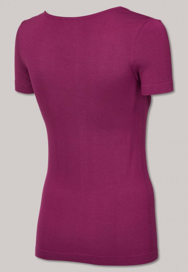 Schiesser Shirt kurzarm seamless Bambus beere - Active Mesh Bamboo Weihnachtsangebot
