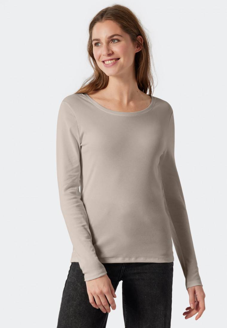 Schiesser Shirt langarm beige - Revival Martina Muttertagsangebot