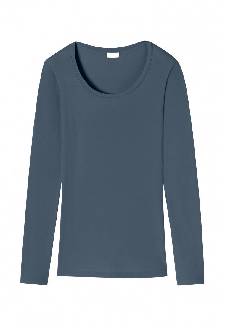 Schiesser Shirt langarm jeansblau - Revival Martina Valentinstagsangebot