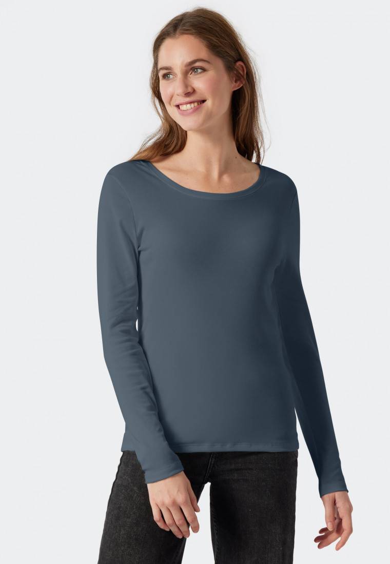 Schiesser Shirt langarm jeansblau - Revival Martina Valentinstagsangebot