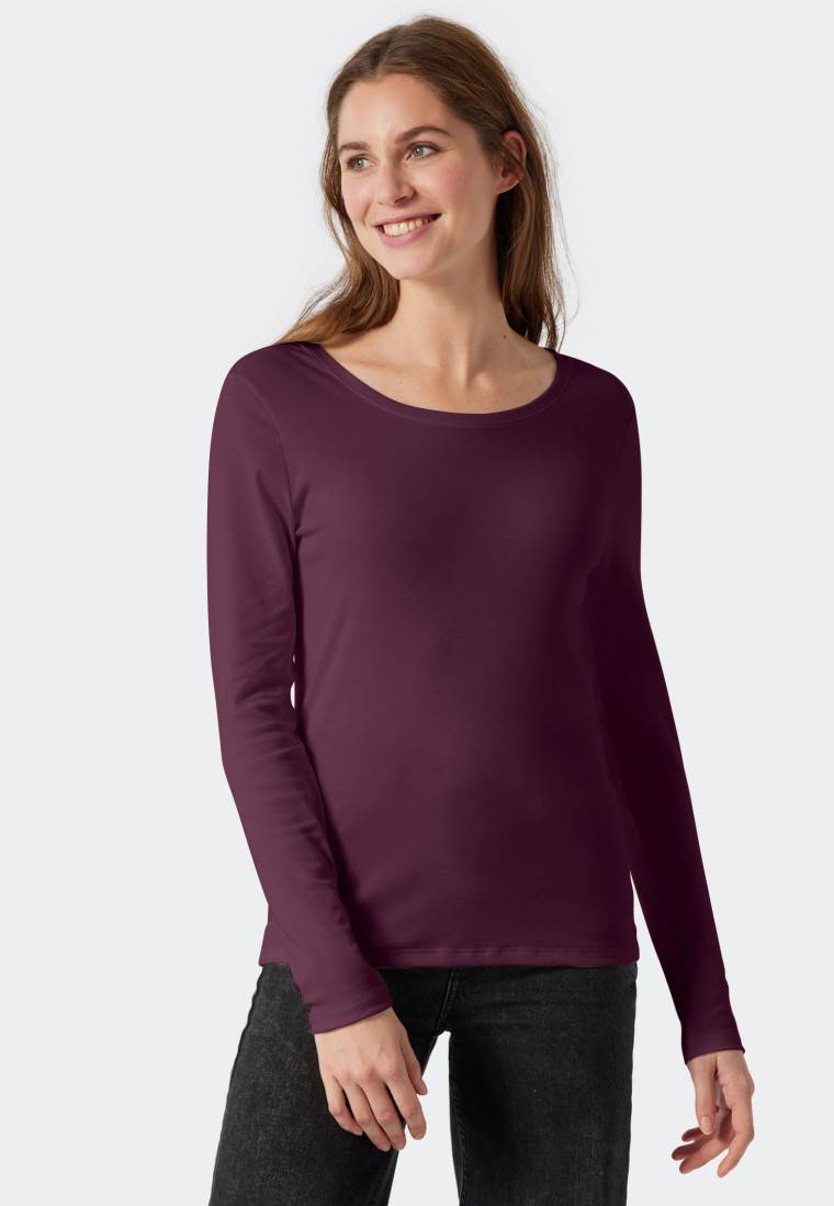 Schiesser Shirt langarm pflaume - Revival Martina Jubiläumsangebot