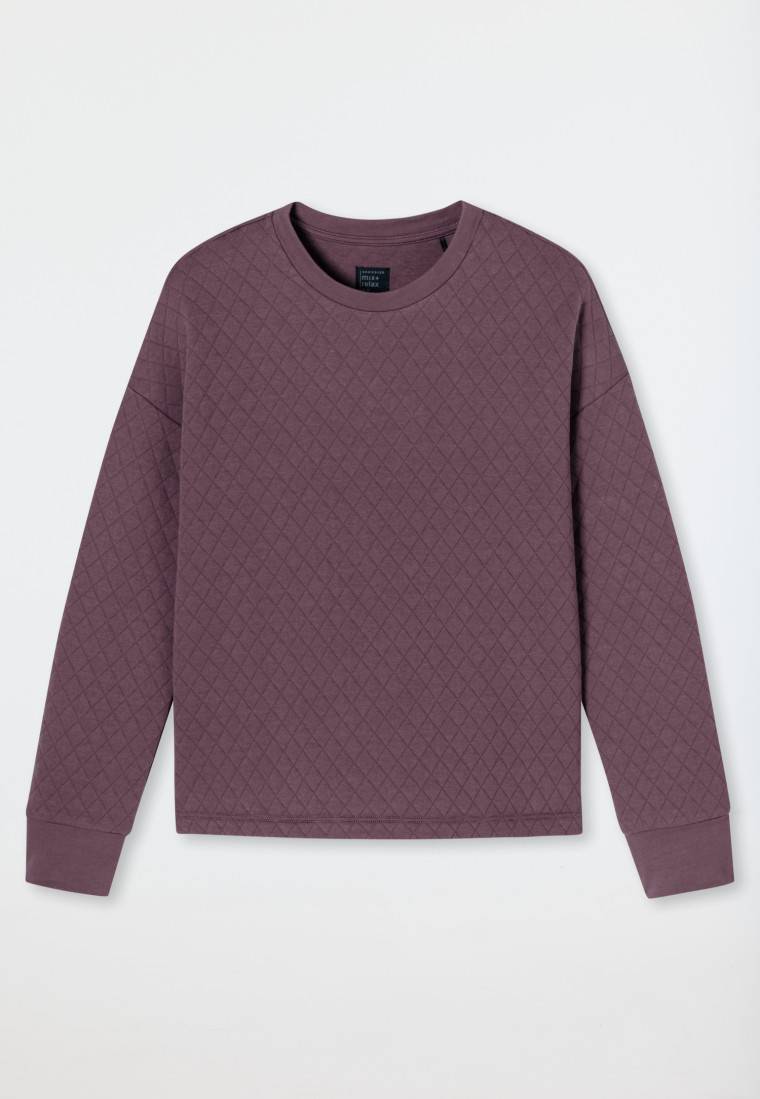 Schiesser Sweatshirt Jersey-Quiltstoff und Sweatware malve - Mix+Relax Top Angebot