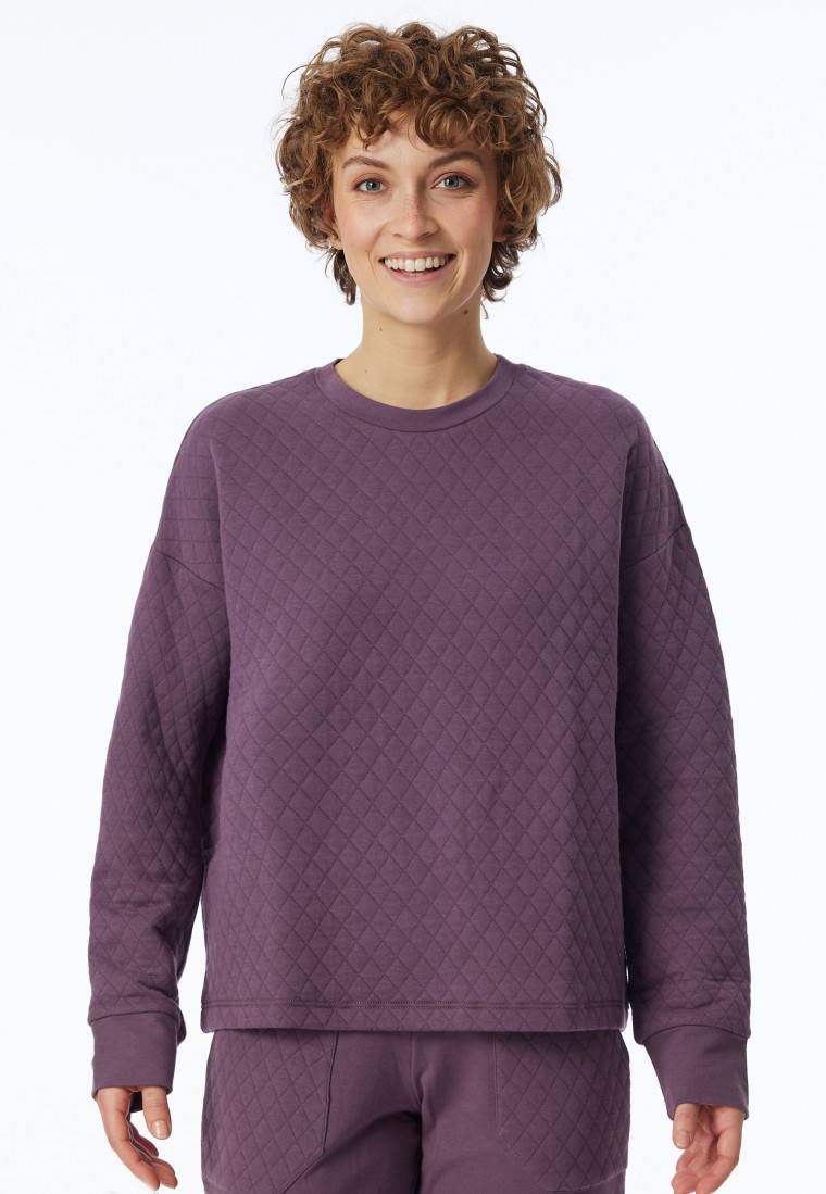 Schiesser Sweatshirt Jersey-Quiltstoff und Sweatware malve - Mix+Relax Top Angebot