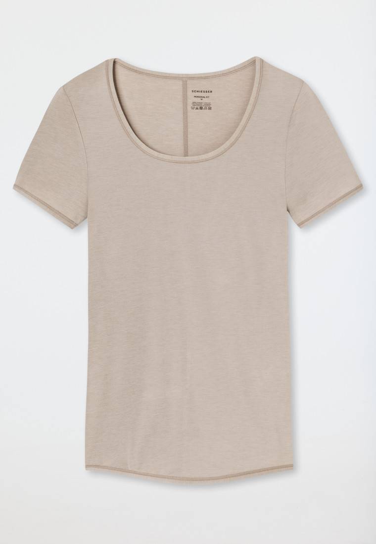 Schiesser Shirt kurzarm braun - Personal Fit Kauf eins, bekomm eins gratis
