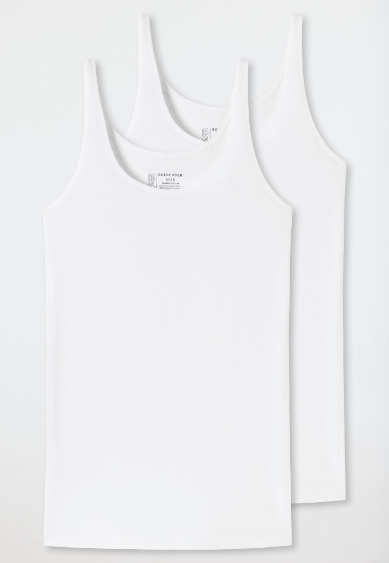 Schiesser Top 2er-Pack Organic Cotton weiß - 95/5 Bis zu 55% Rabatt