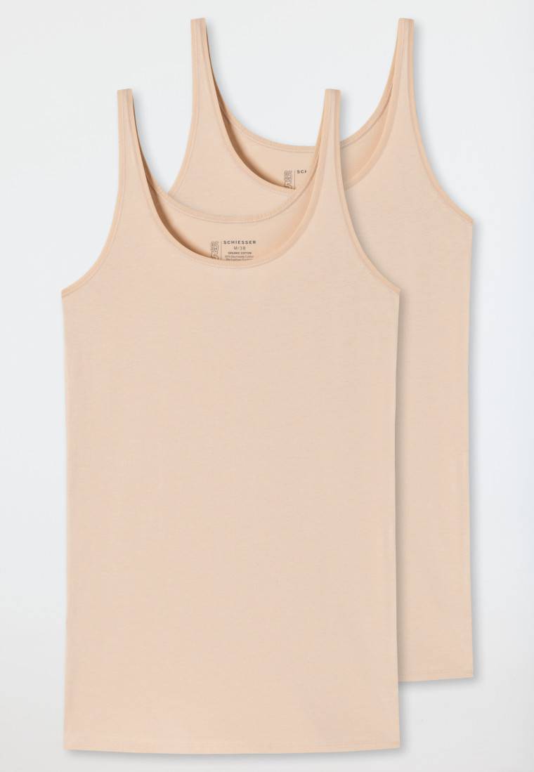 Schiesser Top 2er-Pack Organic Cotton sand - 95/5 Nur noch ein Tag übrig