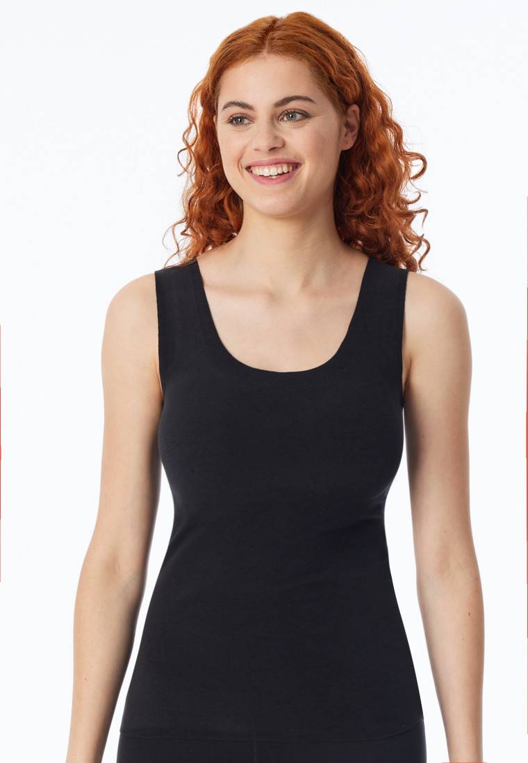Schiesser Top wärmend herausnehmbare Pads schwarz - Invisible Soft Warming Speichern exportieren