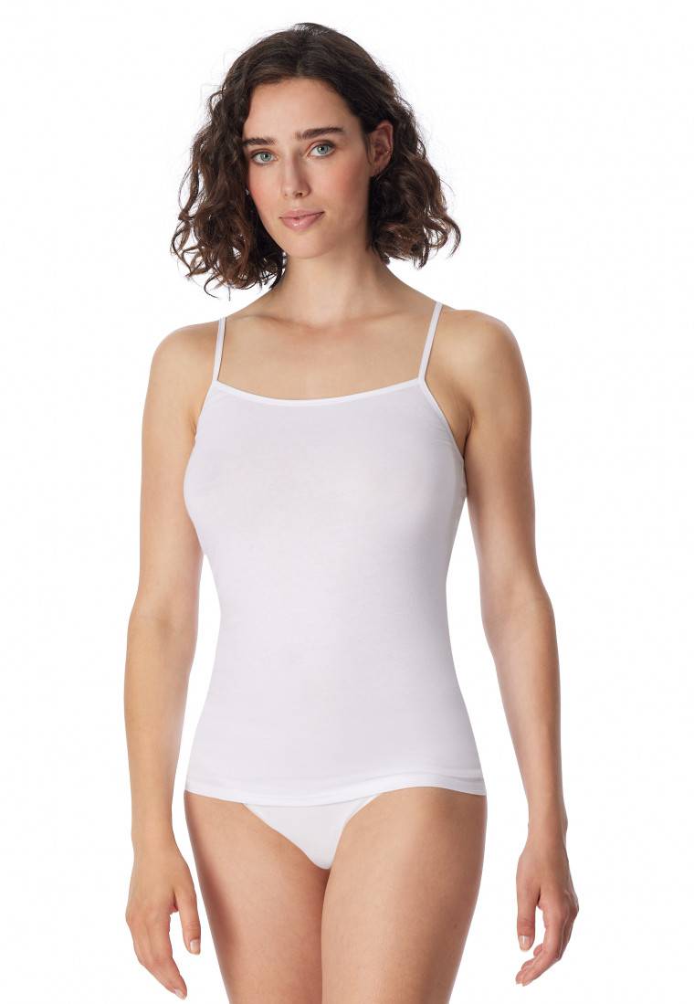 Schiesser Spaghetti-Top 2er-Pack Organic Cotton weiß - 95/5 Outlet
