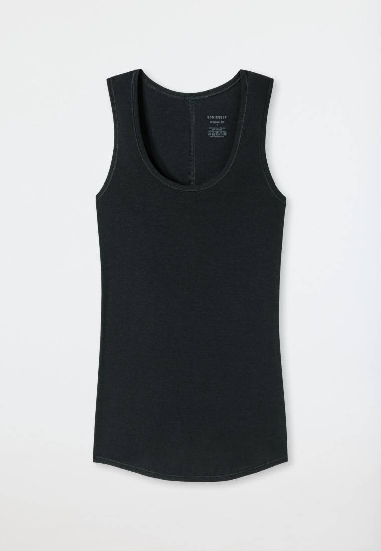 Schiesser Tank Top schwarz - Personal Fit Schlussverkauf