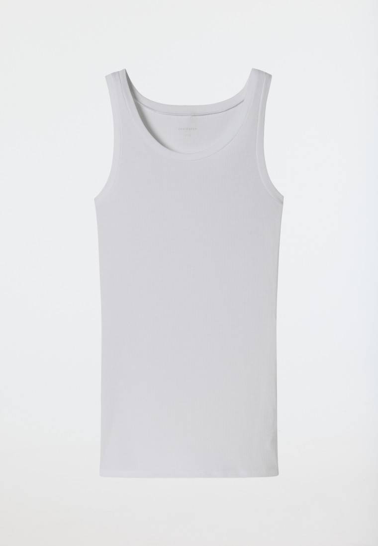 Schiesser Tanktop Doppelripp Organic Cotton weiß - Pure Rib Meist gekauft