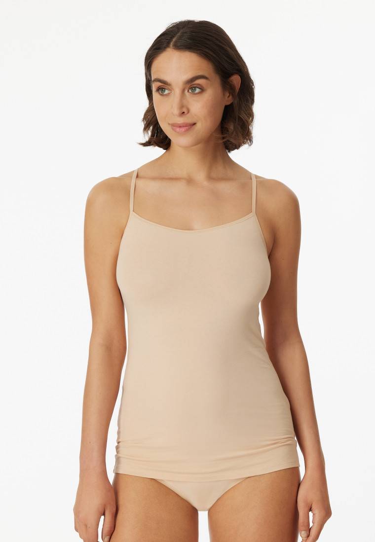 Schiesser Spaghetti-Top 2er-Pack Organic Cotton sand - 95/5 Kostenloser Versand