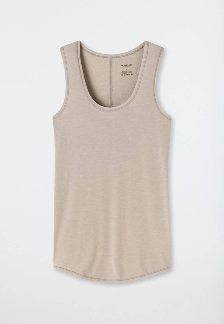 Schiesser Tank Top braun - Personal Fit Fabrikpreis