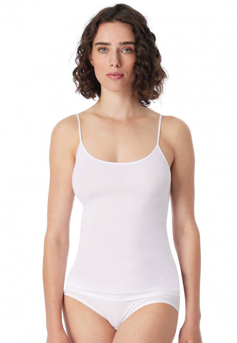 Schiesser Spaghetti-Top weiß - Luxury Sonderangebot