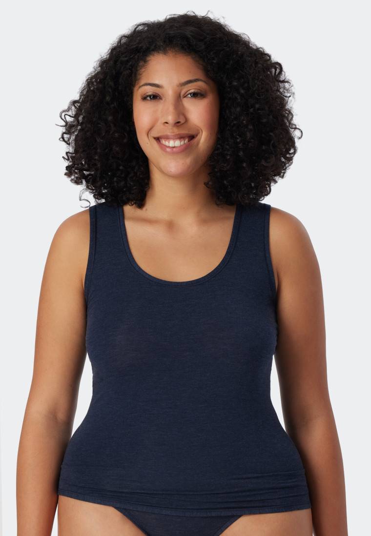 Schiesser Tank Top nachtblau - Personal Fit Rabatt