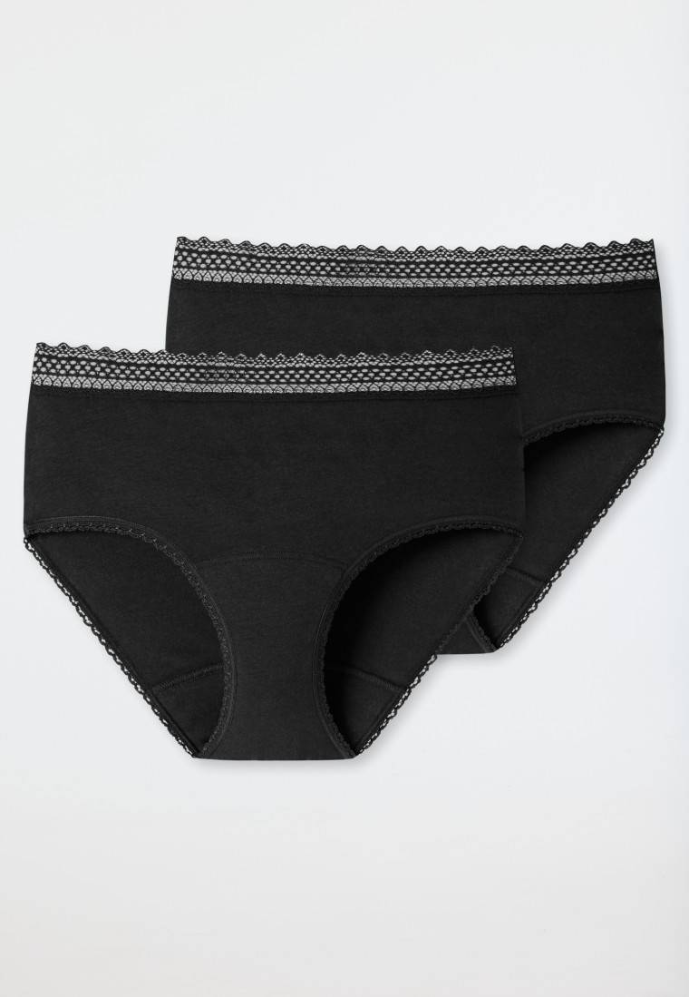 Schiesser Periodenpantys 2er-Pack Spitze schwarz - Secret Care Vatertagsangebot