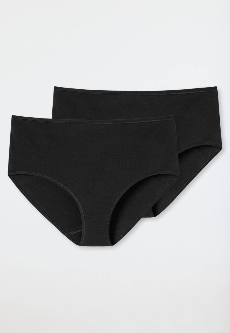 Schiesser Midi 2er-Pack Organic Cotton schwarz - 95/5 Valentinstagsangebot