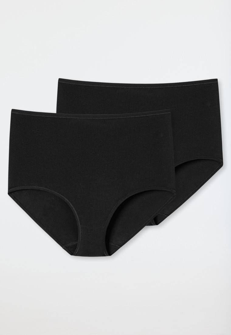 Schiesser Maxislips 2er-Pack Organic Cotton schwarz - 95/5 Lagerräumung