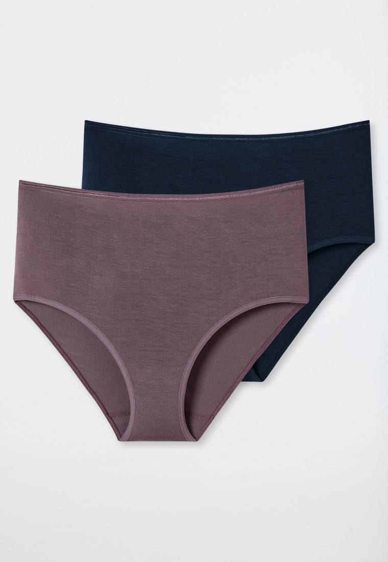 Schiesser Midi-Slips 2er-Pack dunkelblau/malve - Modal Essentials Heißer Verkauf