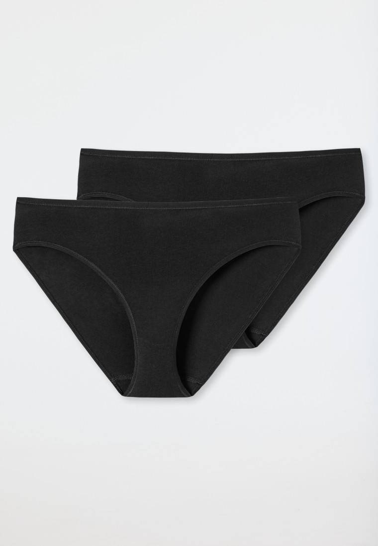 Schiesser Tai-Slips 2er-Pack Organic Cotton schwarz - 95/5 Neueste Mode