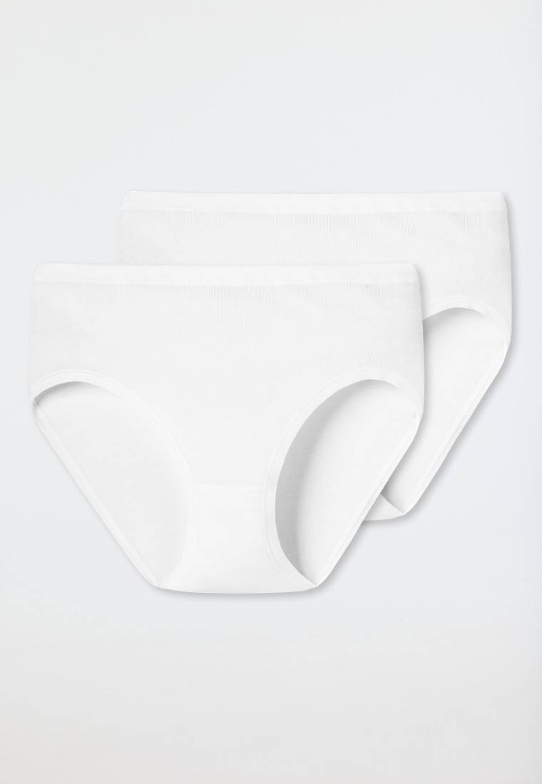 Schiesser Hüftslips 2er-Pack Feinripp weiß - Original Classics Blitzangebot
