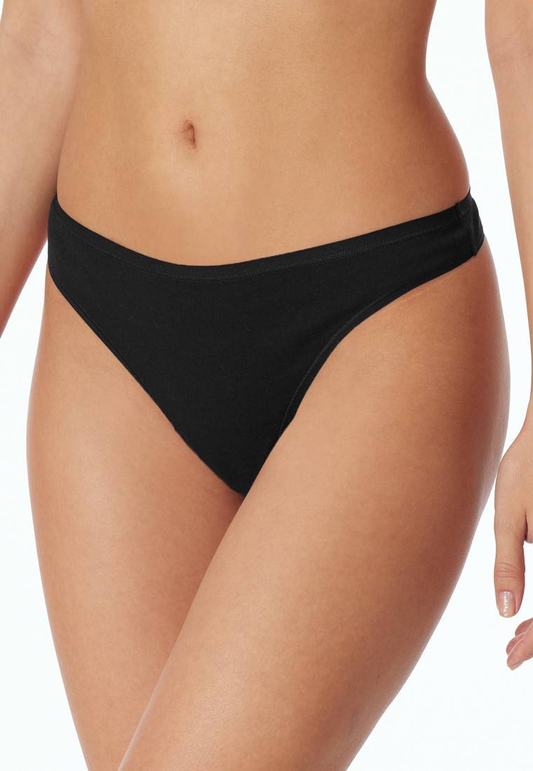 Schiesser String 2er-Pack Organic Cotton schwarz - 95/5 Super Sparpreis