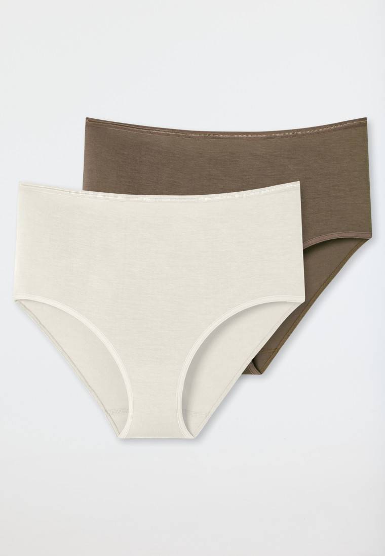 Schiesser Midi-Slips 2er-Pack beige/ taupe - Modal Essentials Kostenlose Rückgabe