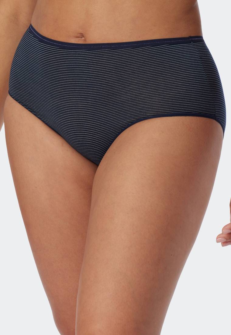 Schiesser Midi-Slips 2er-Pack nachtblau-weiß geringelt - Modal Essentials Bis zu 50% Rabatt