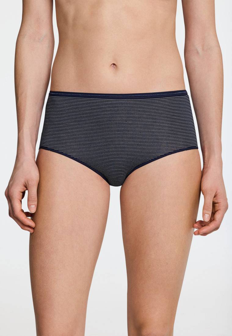 Schiesser Midi-Slips 2er-Pack nachtblau-weiß geringelt - Modal Essentials Bis zu 50% Rabatt
