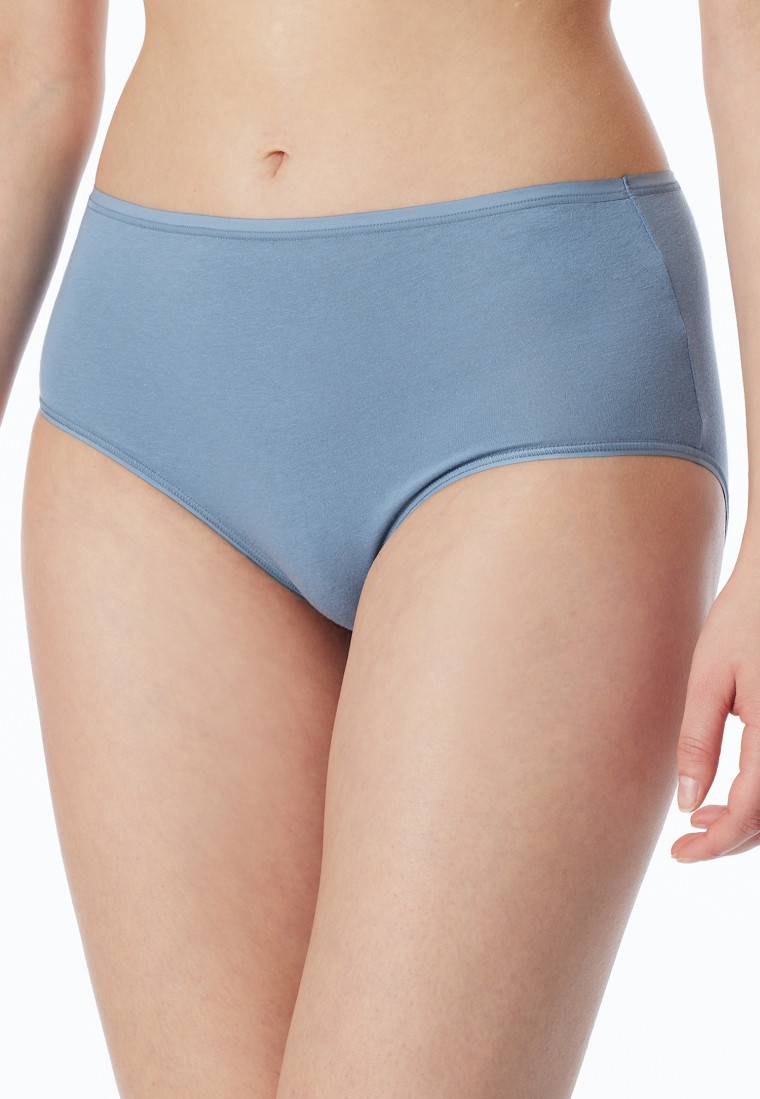 Schiesser Midislip 2er-Pack Organic Cotton schwarz/graublau - 95/5 Sonderangebot der Fabrik