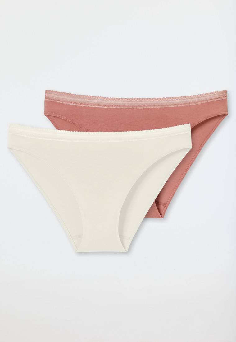 Schiesser Rio-Slips 2er-Pack Spitze terracotta/sand - Cotton Lace Bis zu 55% Rabatt