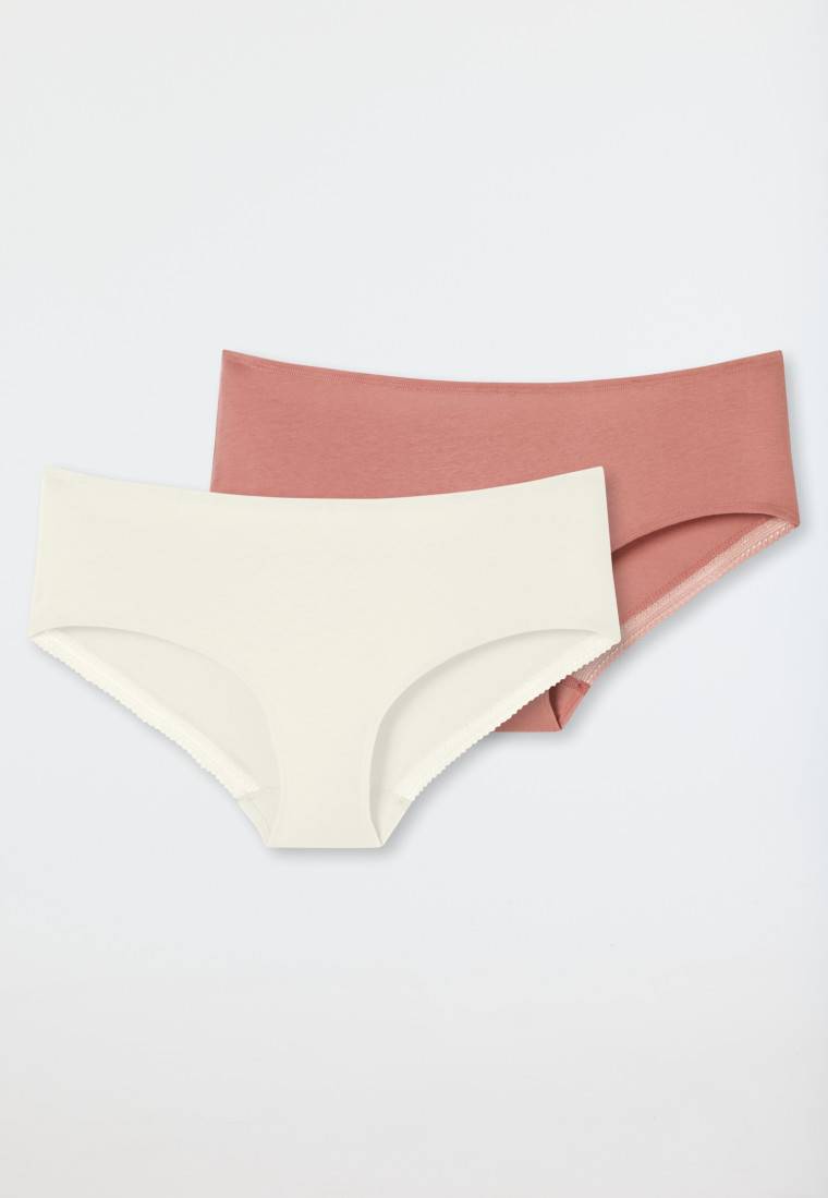 Schiesser Pantys 2er-Pack beige/siena - Cotton Lace Nur noch ein Tag übrig